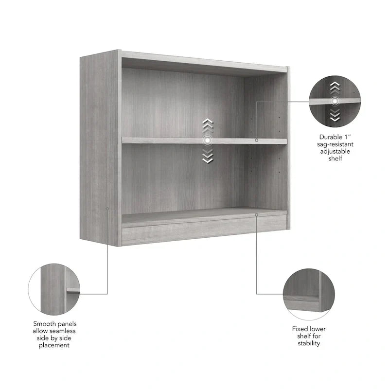 Petite bibliothèque de rangement universelle à 2 étagères de Bush Furniture