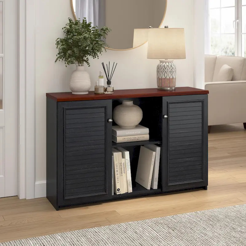 Meuble d'appoint Fairview Bush Furniture avec portes et étagères