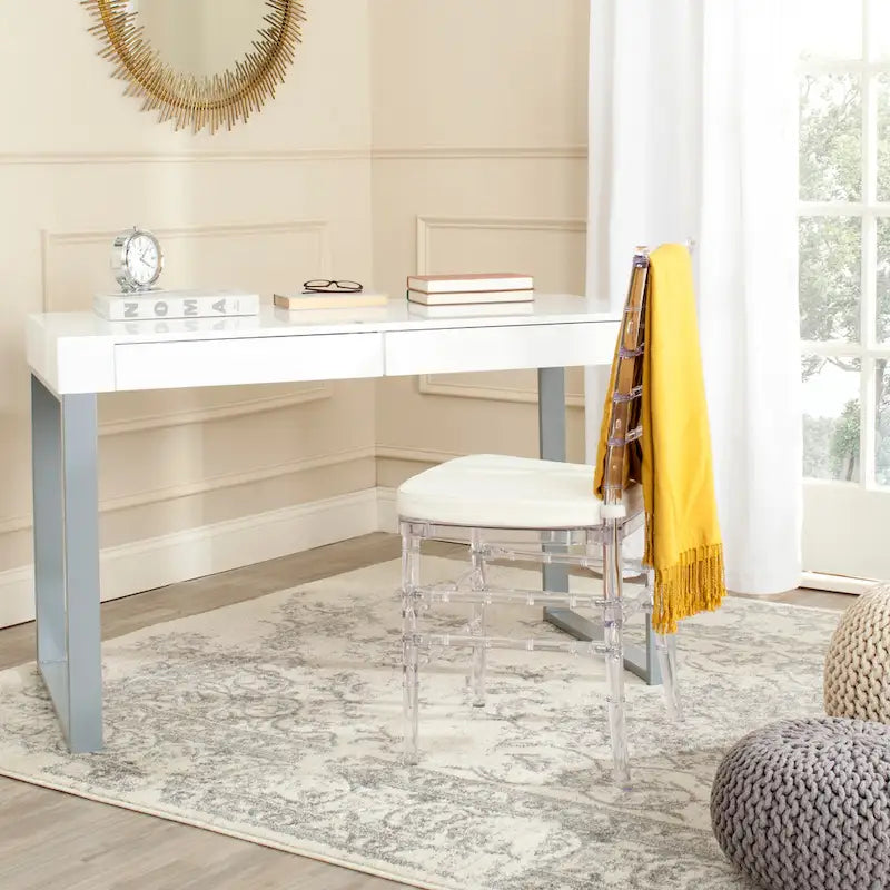 Bureau Barton blanc/gris SAFAVIEH