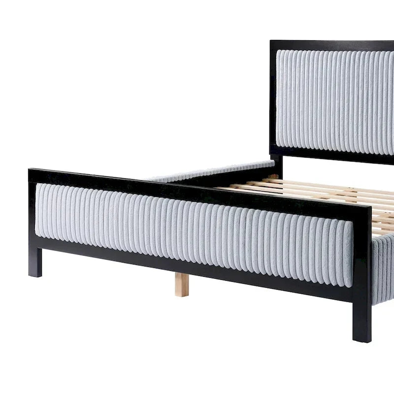 Christopher Knight Home Lit plateforme tapissier King/Queen avec tête de lit moelleuse