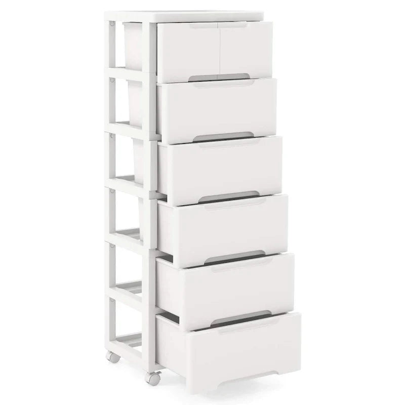 Costway 1 chariot de rangement roulant en plastique à 7 tiroirs avec 4 roulettes universelles - Voir détails