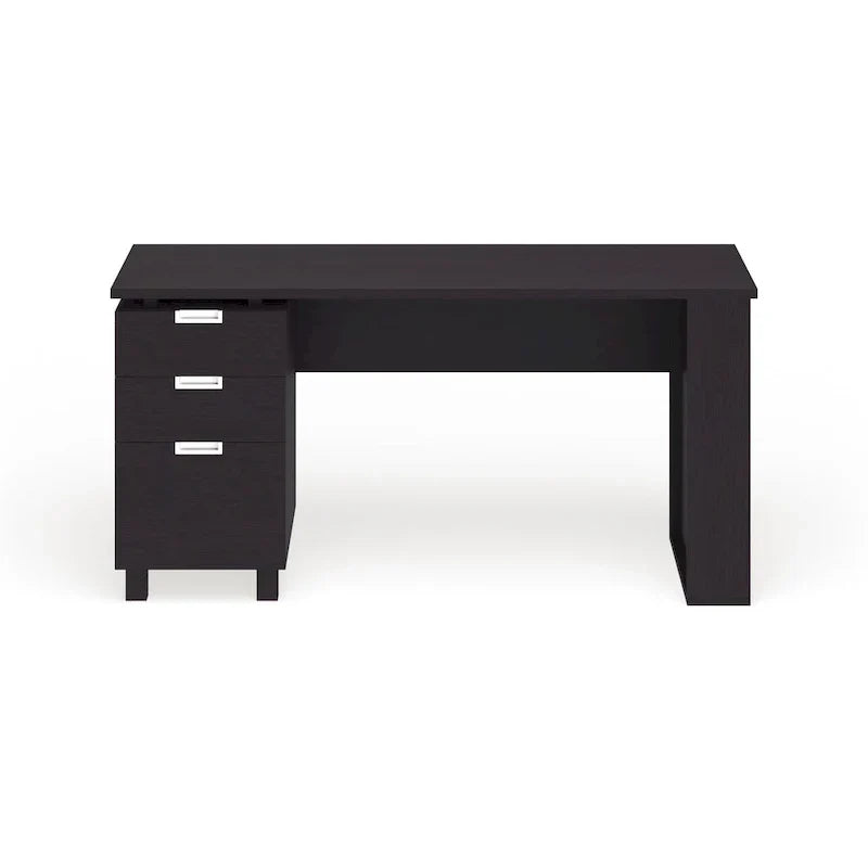 Bureau informatique Morr Modern Espresso de 59 pouces en bois avec 2 tiroirs par Furniture of America
