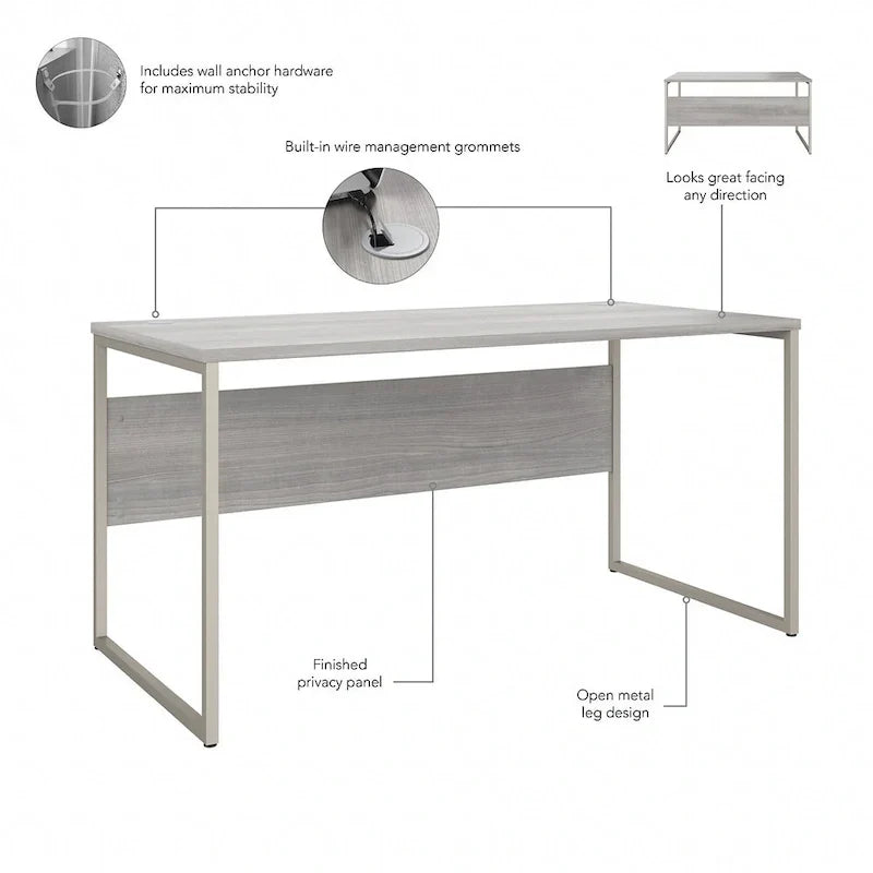 Table d'ordinateur de bureau Hybrid 60W x 30D par Bush Business Furniture