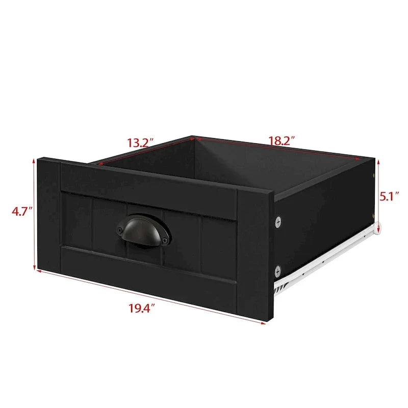Commode, Armoire de chambre à coucher avec poignées rétro en forme de coquille