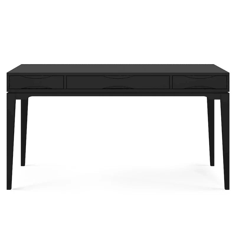 WYNDENHALL Pearson Bureau d'écriture professionnel en bois massif de 152 cm de large, style moderne du milieu du siècle