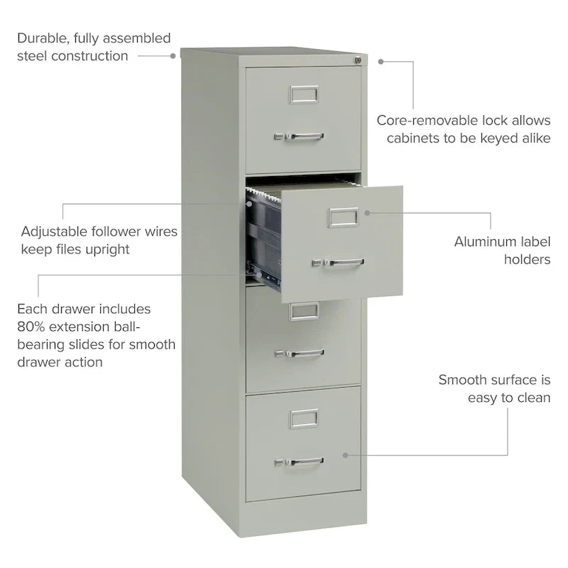 Classeur vertical commercial Hirsh 25 Deep à 4 tiroirs format lettre