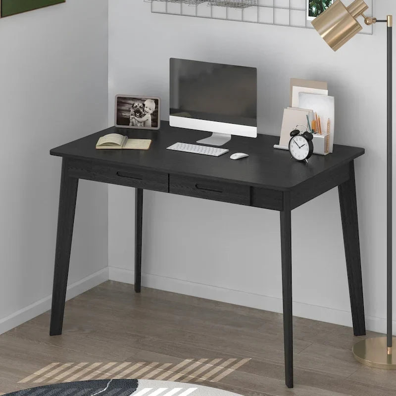 Bureau en bois de 39,4W, bureau d'écriture, bureau d'ordinateur