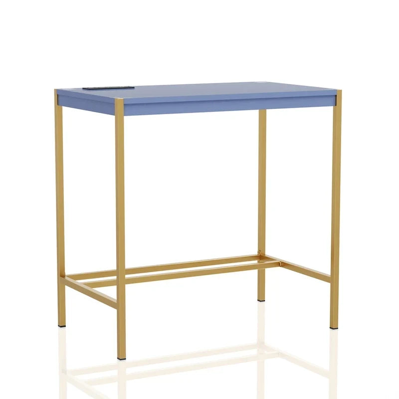 Bureau d'ordinateur moderne Belzie de 30 pouces en acier avec ports USB par Furniture of America
