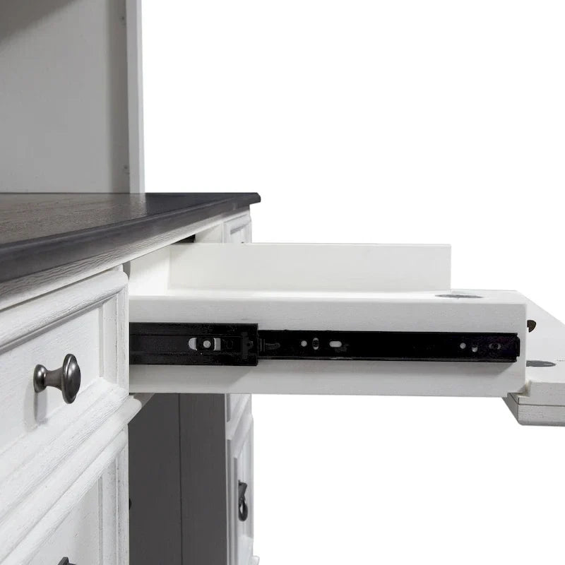 Bureau brossé blanc charbon Allyson Park