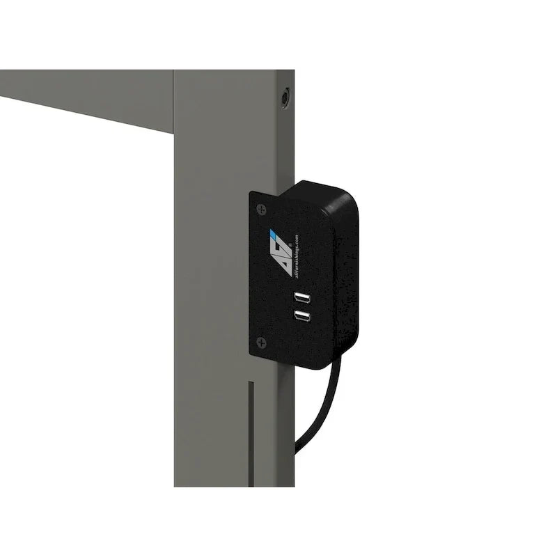 Lit plateforme complet Nantucket avec pied de lit et 2 tiroirs de rangement gris