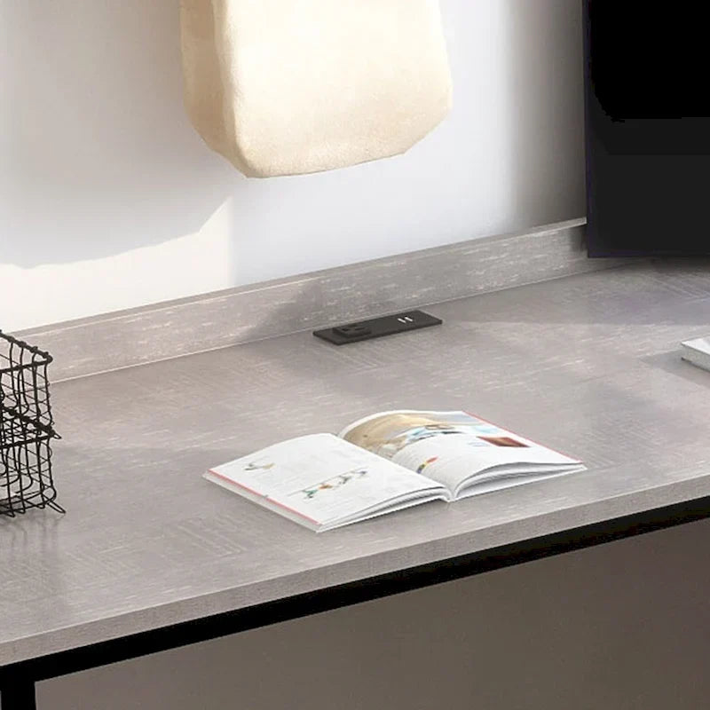 Bureau d'ordinateur en L en métal de 59 pouces Magnus Industrial avec USB par Furniture of America