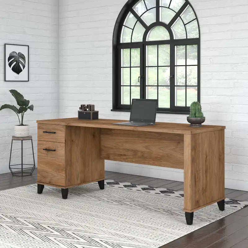 Bureau de direction 72 po Bush Furniture Somerset avec tiroirs de rangement