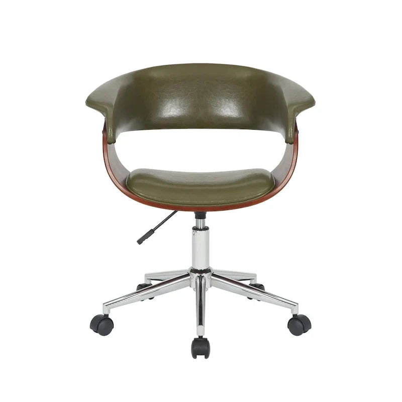 Fauteuil de bureau en similicuir Carson Carrington Sauoarkrokur avec piètement chromé