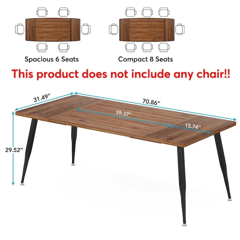 Grande table de conférence moderne 1m80 pour salle de réunion - S/O