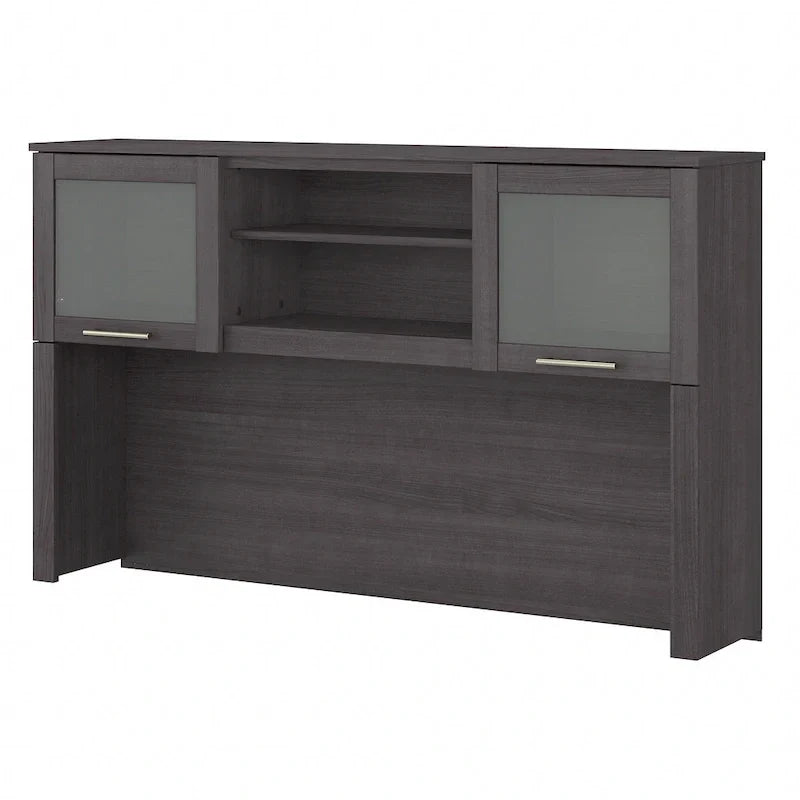 Bush Furniture Somerset Ash Gray Armoire de rangement de 60 po pour bureau en L – 59,09 L x 12,50 P x 35,69 H