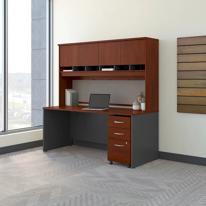 Bureau 72 x 30 de la série C avec huche et tiroirs par Bush Business Furniture