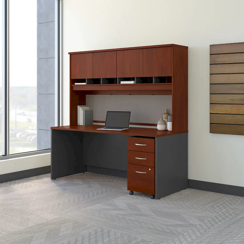 Bureau 72 x 30 de la série C avec huche et tiroirs par Bush Business Furniture
