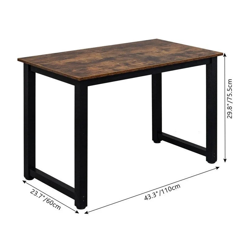 Bureau d'ordinateur en bois de style simple