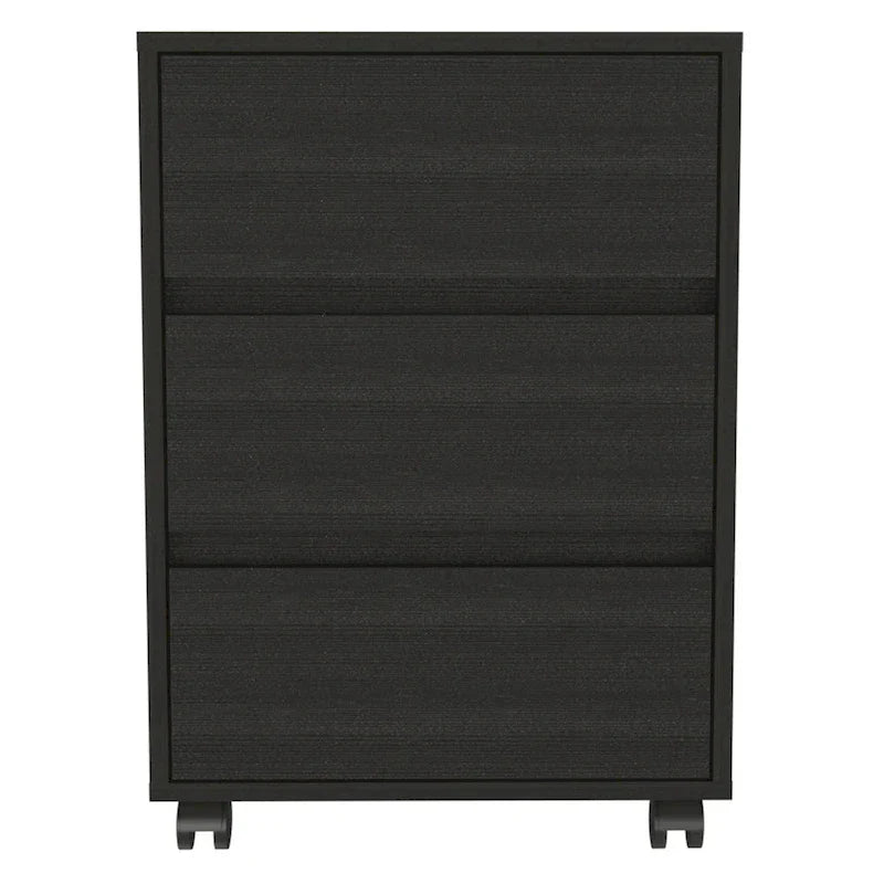 Meuble de classement à 3 tiroirs Artemisa de 66 cm de haut avec 4 roulettes et plateau supérieur