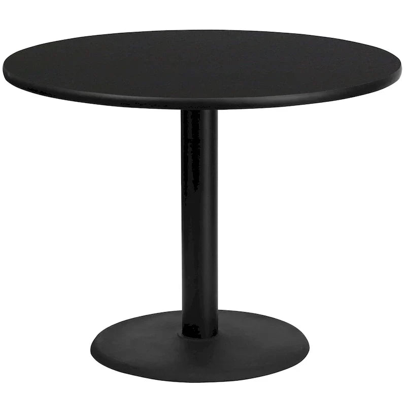 Plateau de table stratifié rond de 42 avec base de table ronde de 24