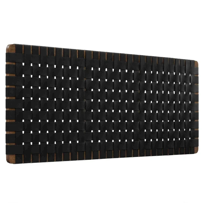 Tête de lit murale tissée en cuir végan Spartan double/grand lit/très grand lit