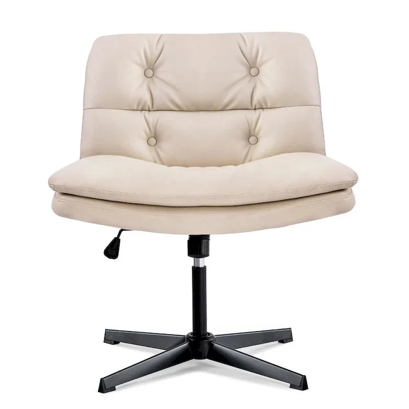 Chaise de bureau sans roulettes, grande taille et sans accoudoirs