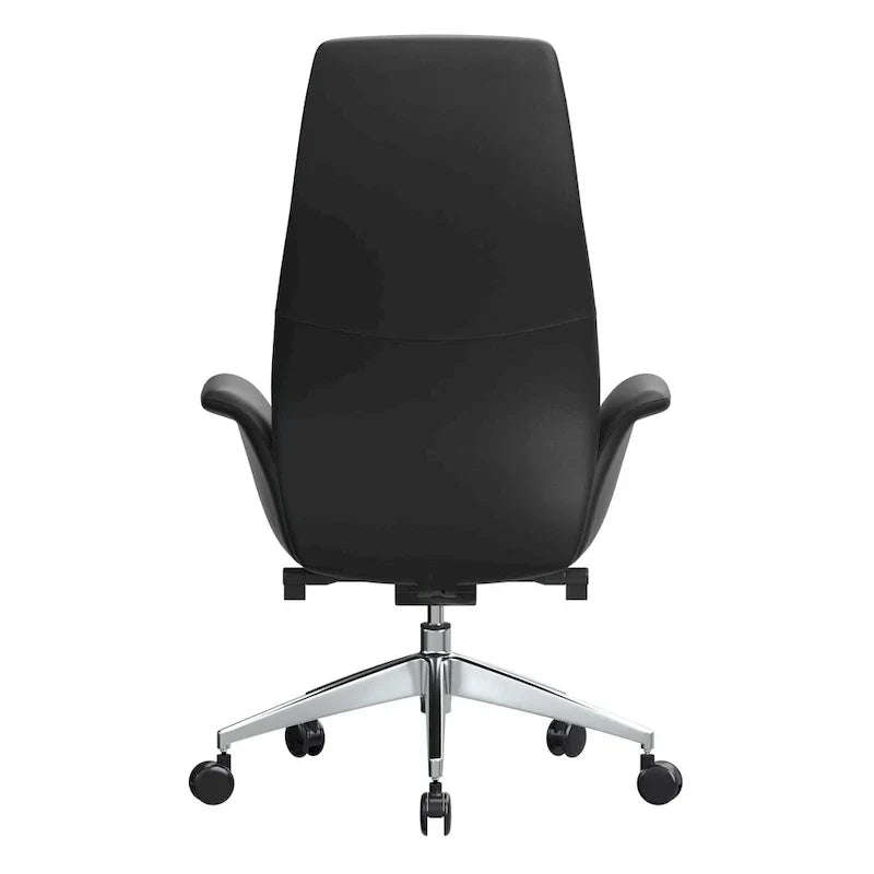 Fauteuil de bureau en cuir à dossier haut Summit avec fonctions pivotantes et inclinables