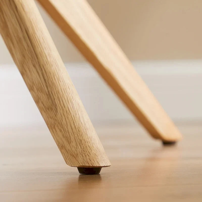 Chaise de bureau pivotante Art Leon en bois et tissu