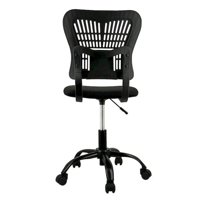 Chaise de bureau ergonomique sans accoudoirs, hauteur réglable, assise en maille