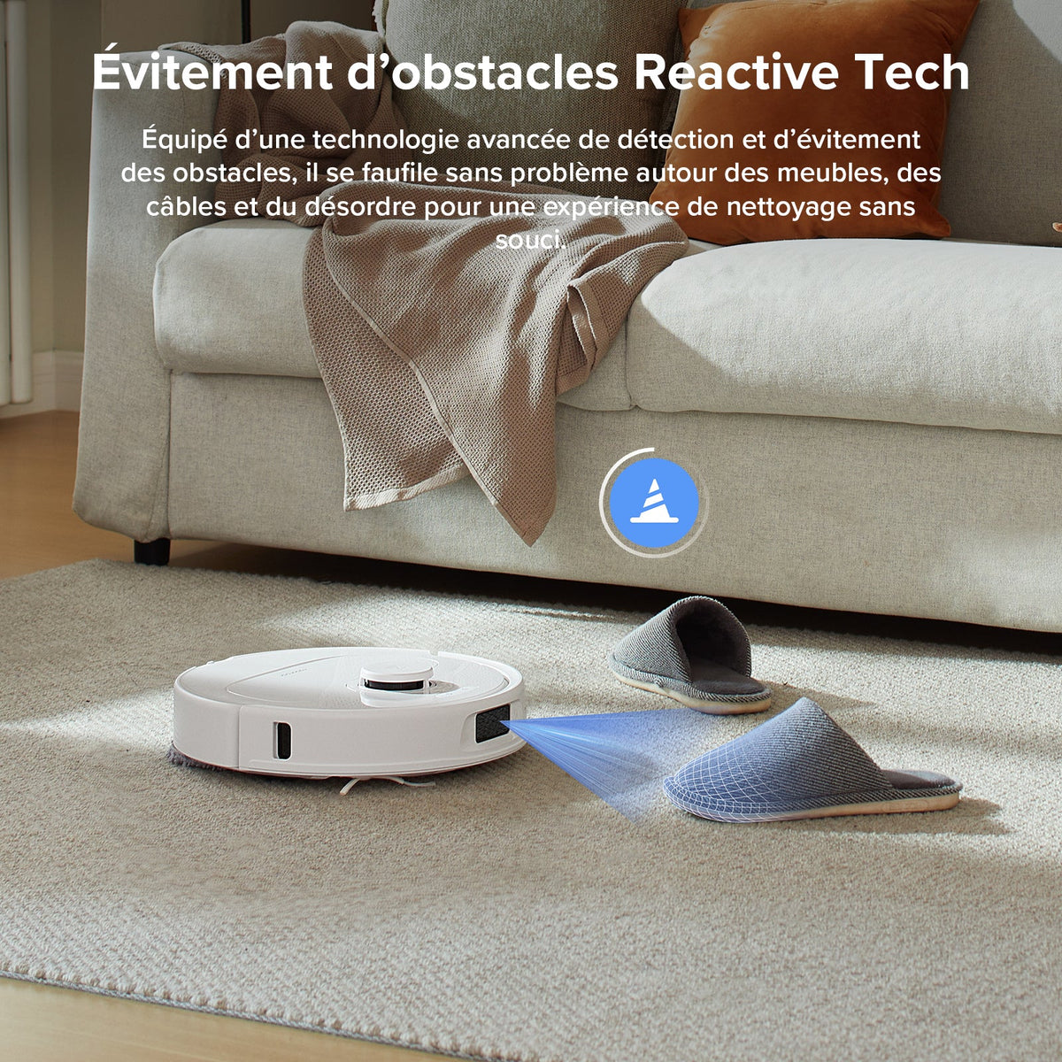Roborock QV 35A robot aspirateur laveur avec station d’accueil multifonctionnelle