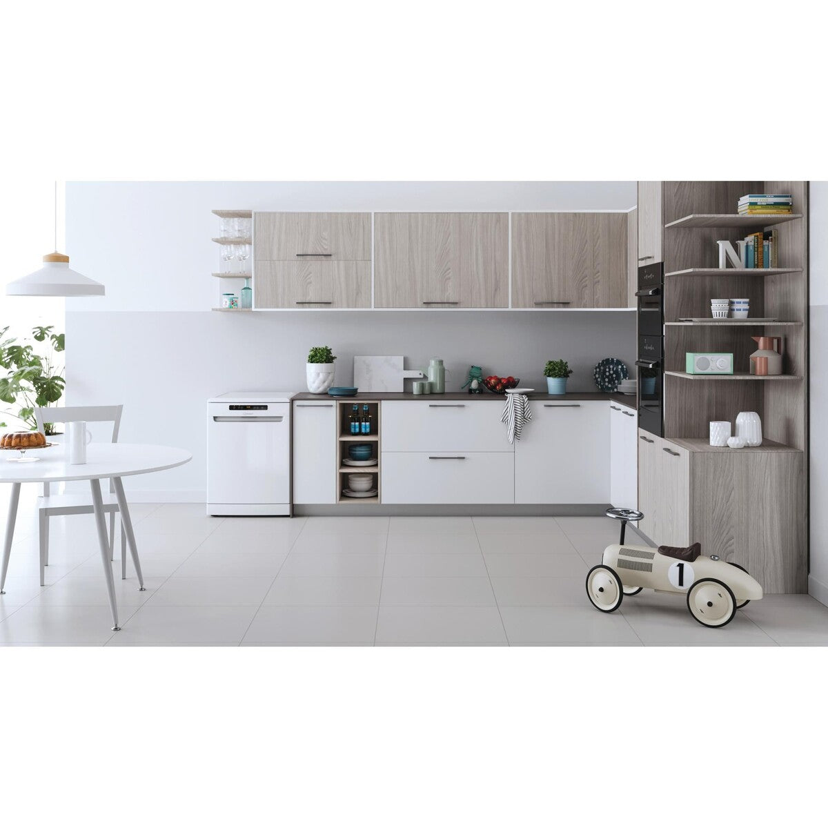 Lave-vaisselle pose libre Indesit IN3FFD644RW Blanc
