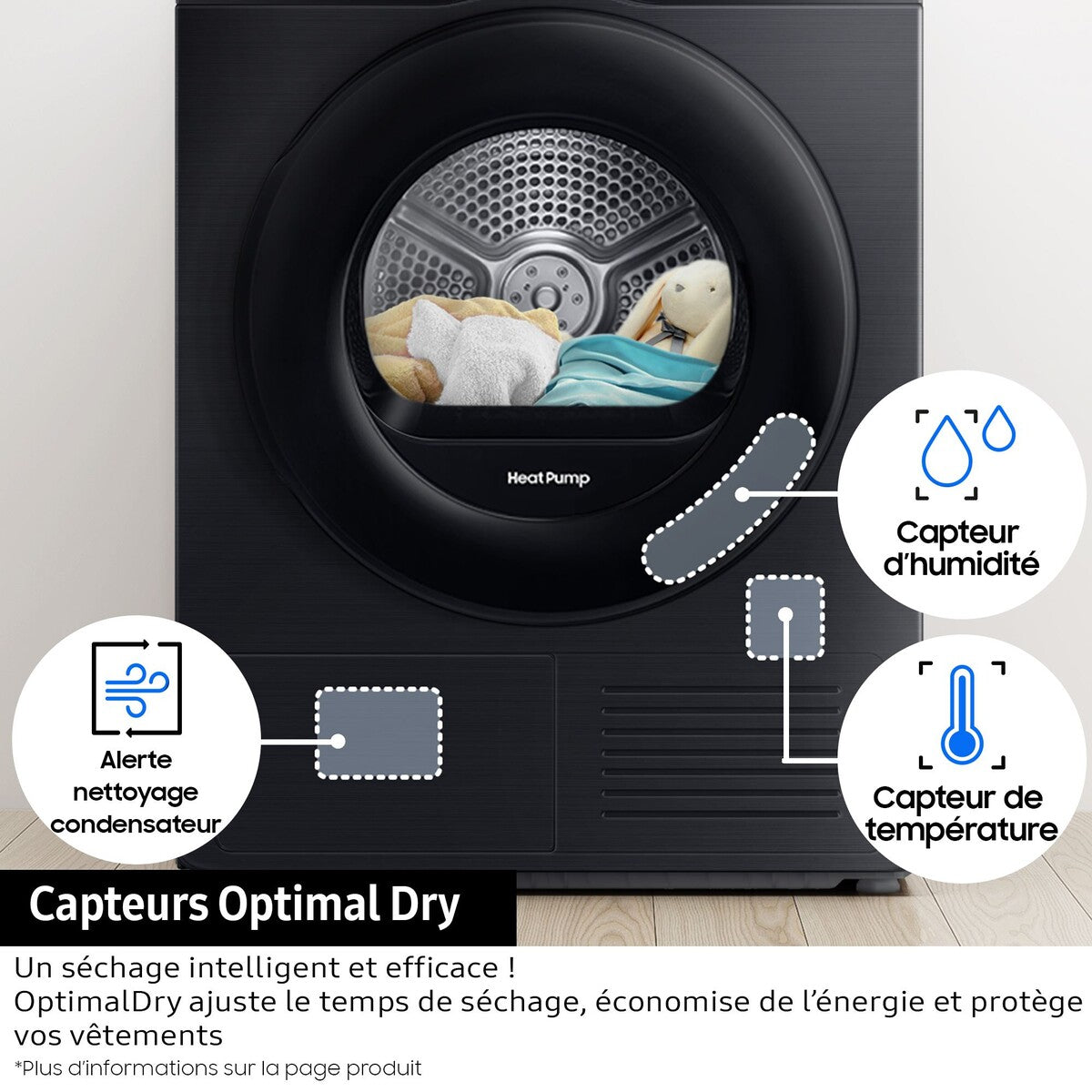 Sèche-linge pompe à chaleur Samsung DV90DG52A0AE