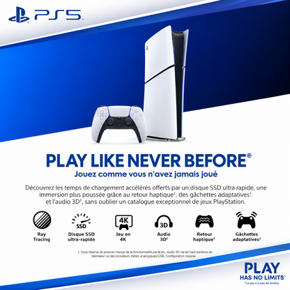 Console PlayStation 5 Sony Slim Edition Digital Blanc