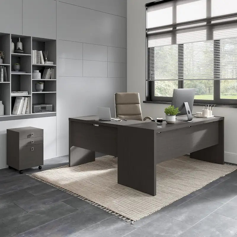Bureau d'angle 72W Echo avec tiroirs par Bush Business Furniture