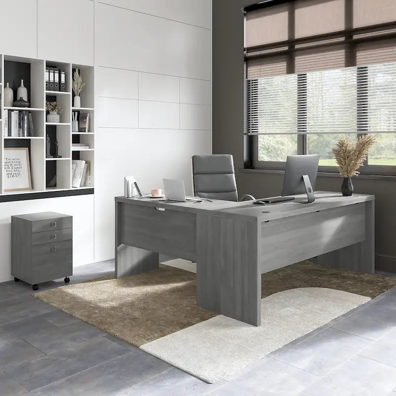 Bureau d'angle 72W Echo avec tiroirs par Bush Business Furniture