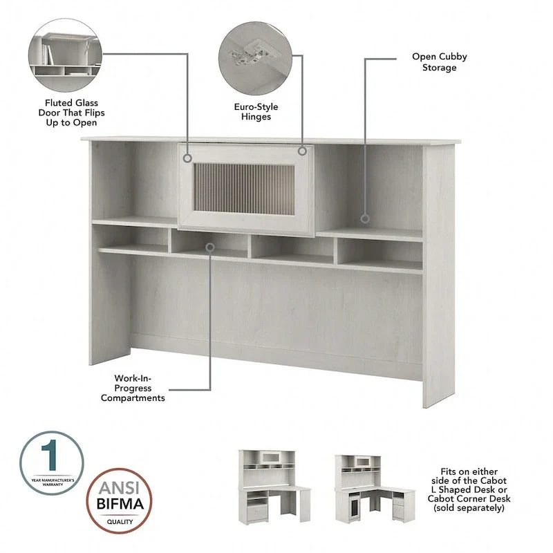 Bureau en L Cabot 60 W avec huche et classeur de Bush Furniture
