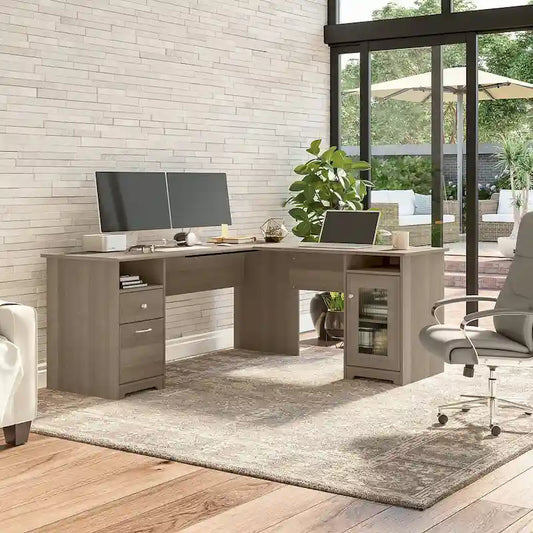Bureau d'ordinateur en L Cabot 72W avec rangement par Bush Furniture