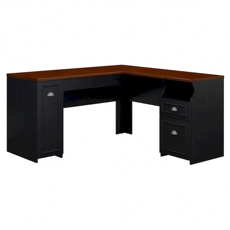 Bureau d'angle Fairview 60 W avec tiroirs et espaces de rangement de Bush Furniture