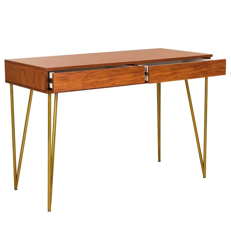 SAFAVIEH Ladonna Bureau 2 tiroirs en pin naturel