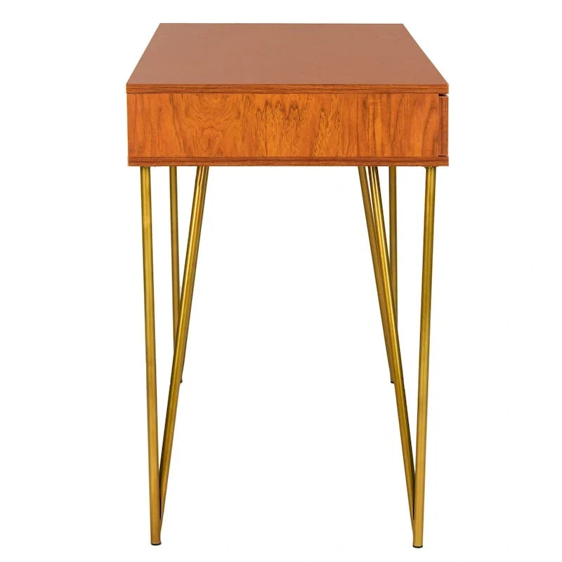 SAFAVIEH Ladonna Bureau 2 tiroirs en pin naturel