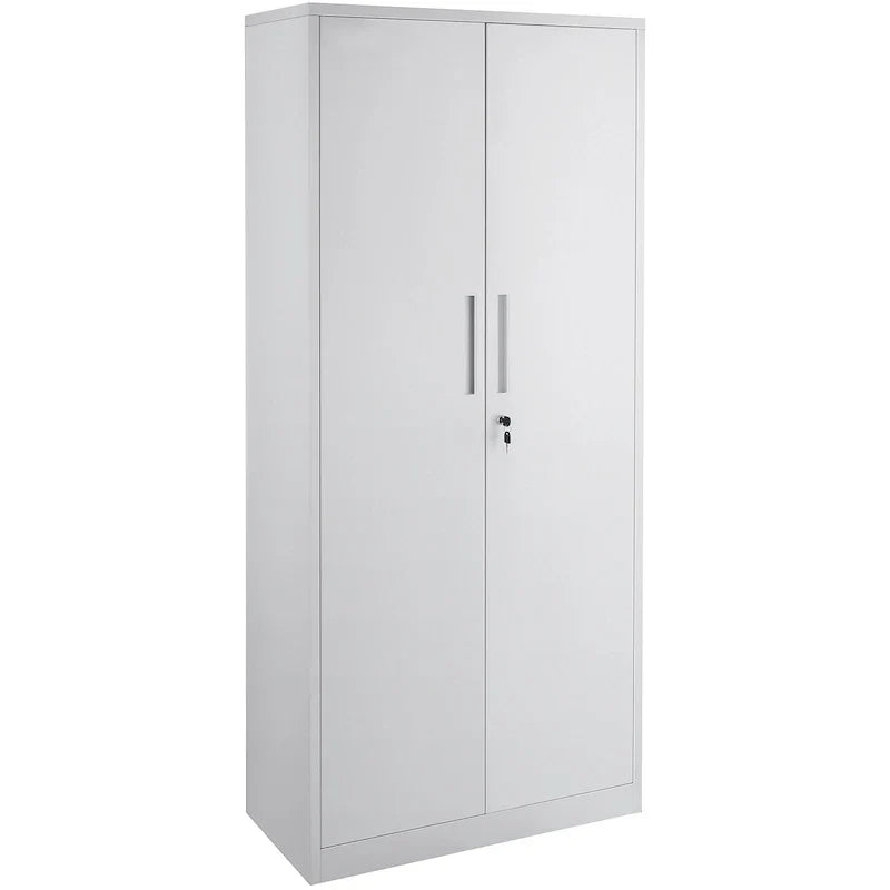 Armoire de rangement métallique verrouillable de 75 pouces avec 4 étagères réglables et 2 portes magnétiques
