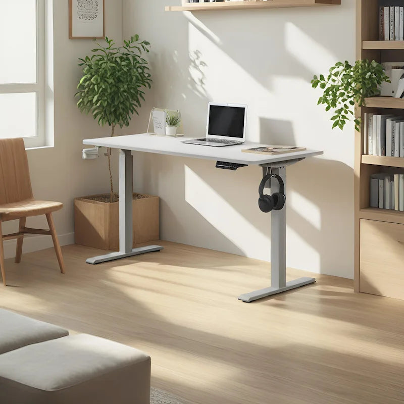 Bureau électrique réglable en hauteur KOWO K3041 55 - Poste de travail assis-debout pour bureau à domicile, avec mémoire de position