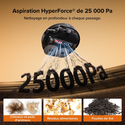 Roborock Qrevo Edge 2 - Puissance d’aspiration HyperForce de 25 000 Pa et double système anti-enchevêtrements