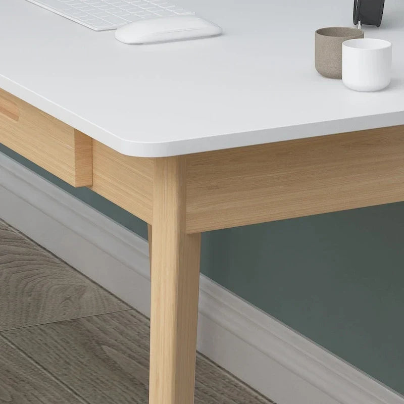 Bureau d'ordinateur Kerrogee 47,2 en bois avec 2 tiroirs - 4 couleurs