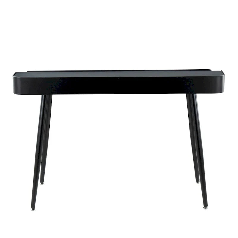 Bureau d'ordinateur Carson Carrington Creggan Mid-Century Modern en métal noir et bois