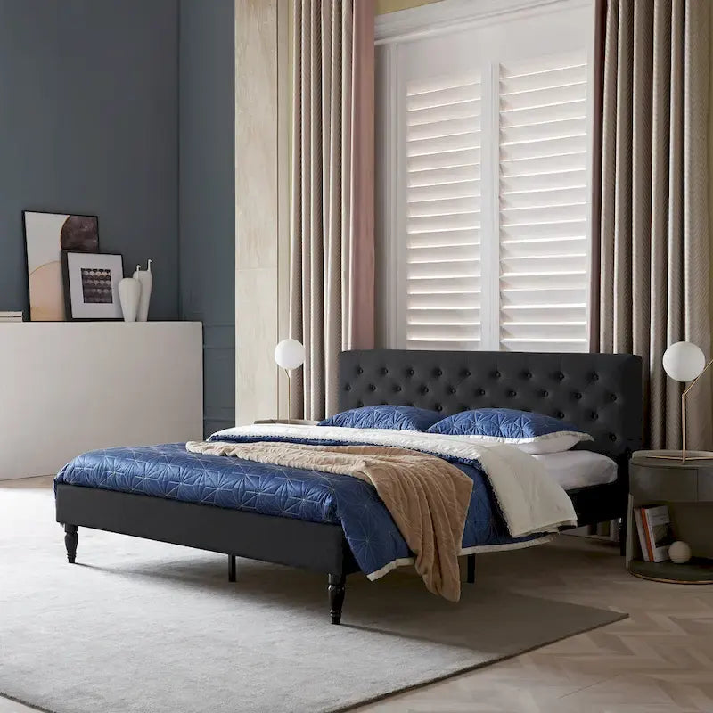 Lit plateforme rembourré King Atterbury par Christopher Knight Home