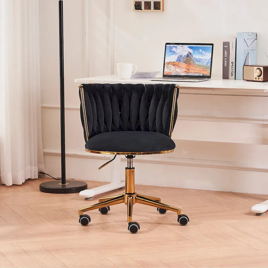 Fauteuils de bureau ergonomiques rembourrés avec roulettes pivotantes réglables