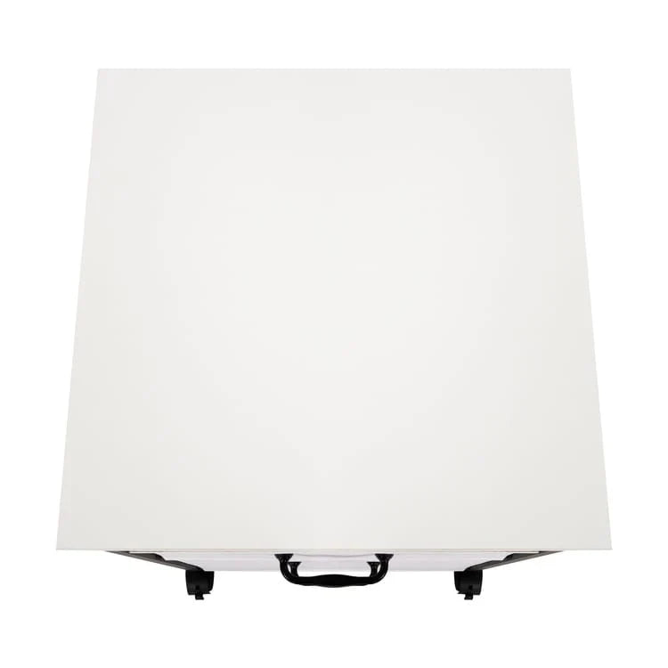 Meuble de classement mobile à 2 tiroirs avec support d'imprimante roulant avec étagère de rangement ouverte, armoire de classement verticale en tissu