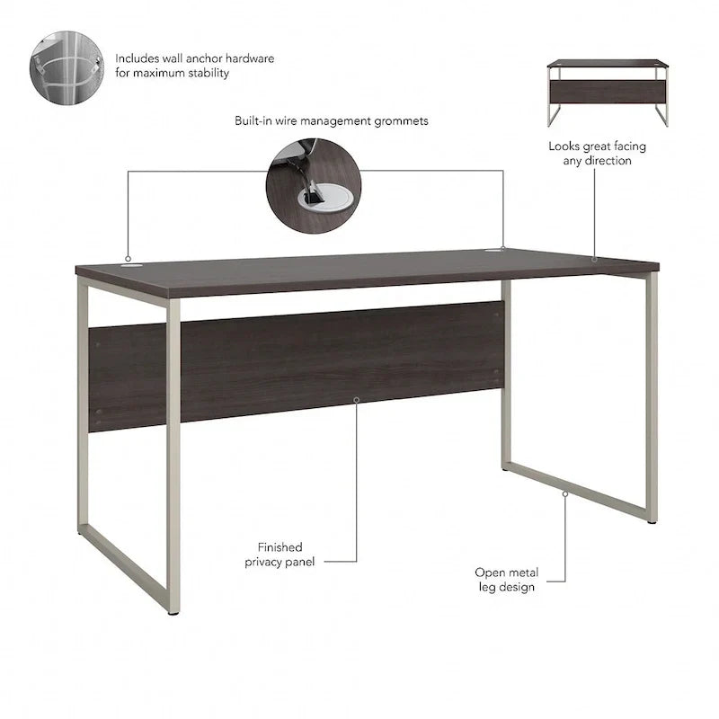 Table d'ordinateur de bureau Hybrid 60W x 30D par Bush Business Furniture