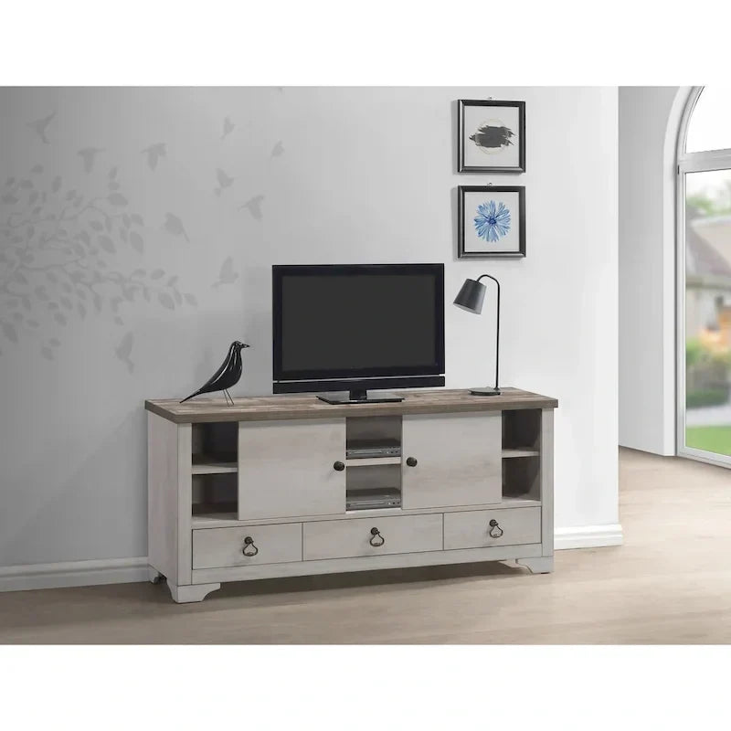 Parure de chambre 5 pièces avec tête de lit panneaux en bois flotté rustique Anallese